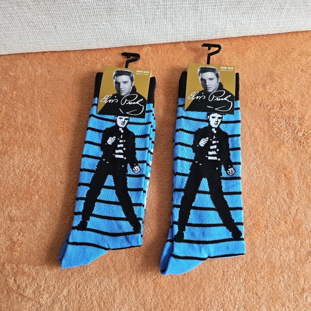 Elvis Presley Teal Blue Unisex Socks